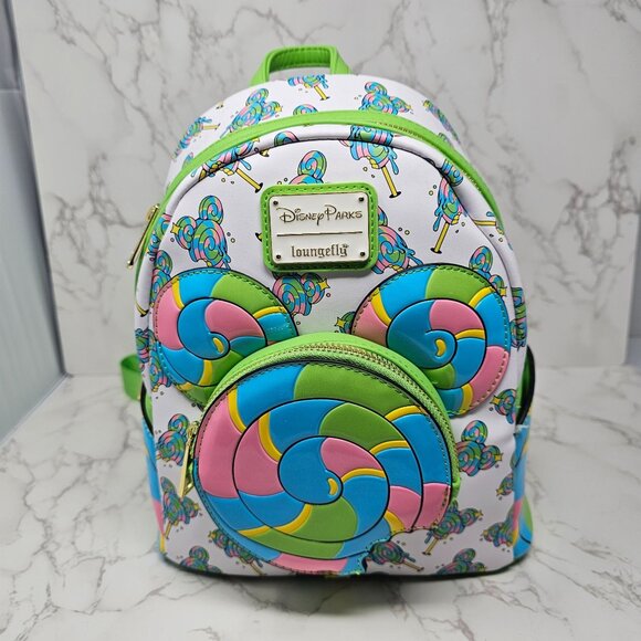 NWT Loungefly Disney Parks Disney Eats Lollipop Collection Mini Backpack - Picture 1 of 7